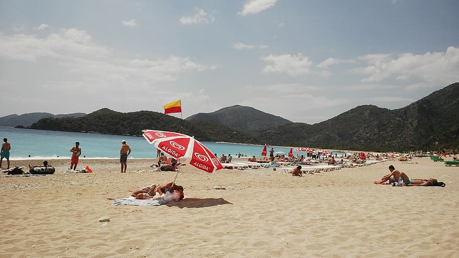 beach, marine, sea, sand, people, summer, vacations, coastline HD wallpaper