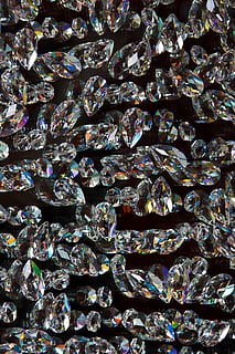 silver gemstone lot, abstract, background, black, crystal, diamond HD wallpaper