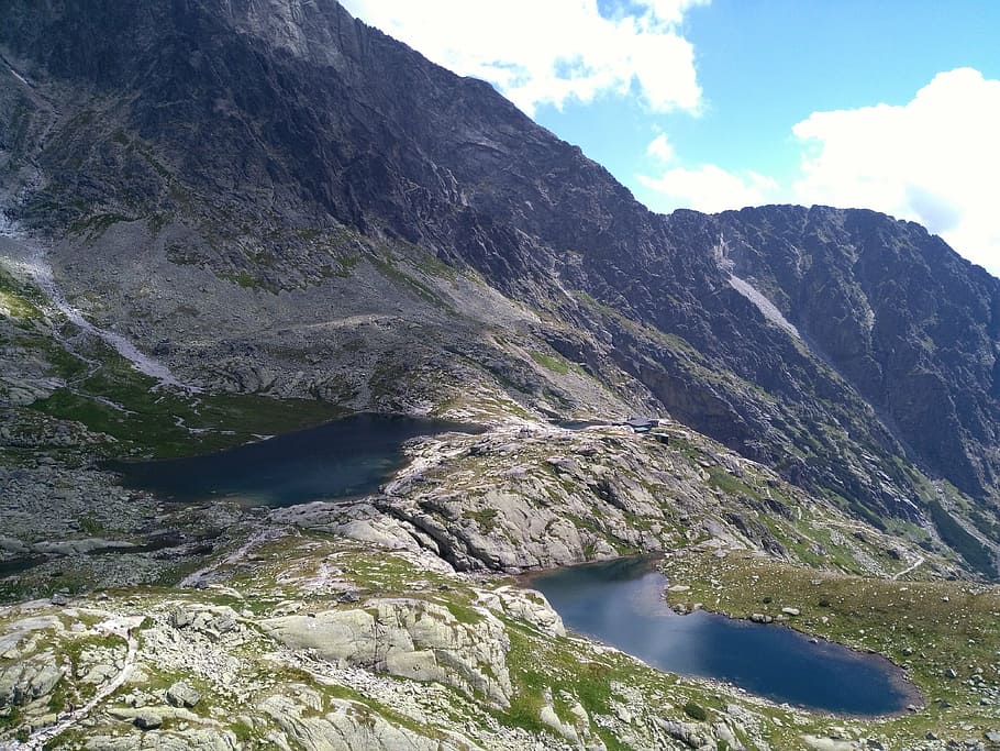 tatry, mountains, trail, top view, the high tatras, landscape HD wallpaper