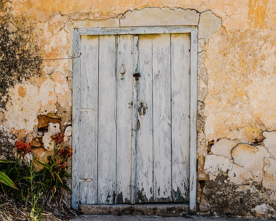 door, old, aged, weathered, rusty, entrance, wooden, architecture HD wallpaper