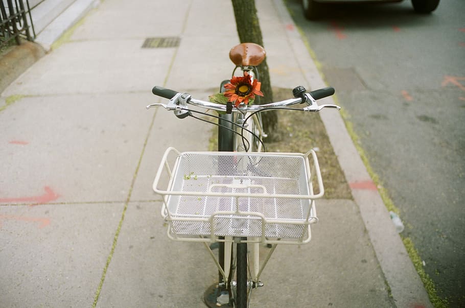 selective focus photography of beach cruiser bike, gray rigid commuter bike HD wallpaper