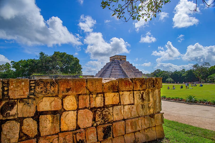 pyramid, kukulcan, tzompantli, mexico, antiquity, the ruins of the HD wallpaper