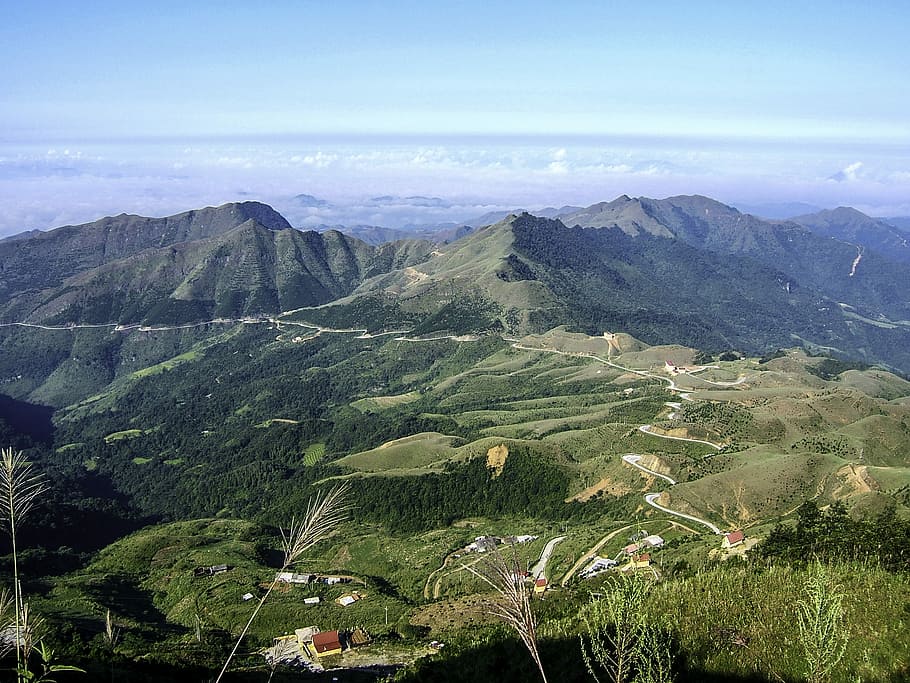 Mau Son road landscape in Vietnam, photos, hills, landscapes HD wallpaper