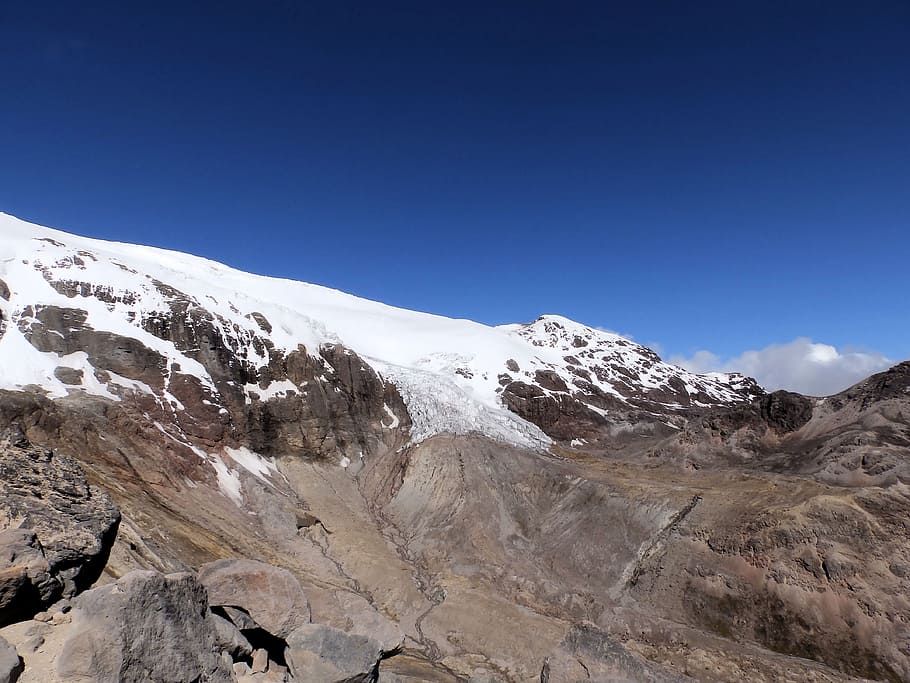 cayambe, the glacier, mountain, mountains, volcano, winter HD wallpaper