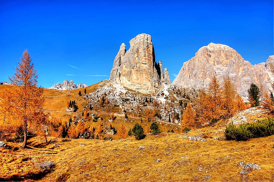 dolomites, mountains, italy, alpine, view, nature, landscape HD wallpaper
