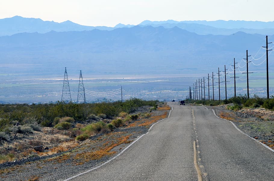 desert, highway, infinity, road, travel, asphalt, drive, horizon HD wallpaper