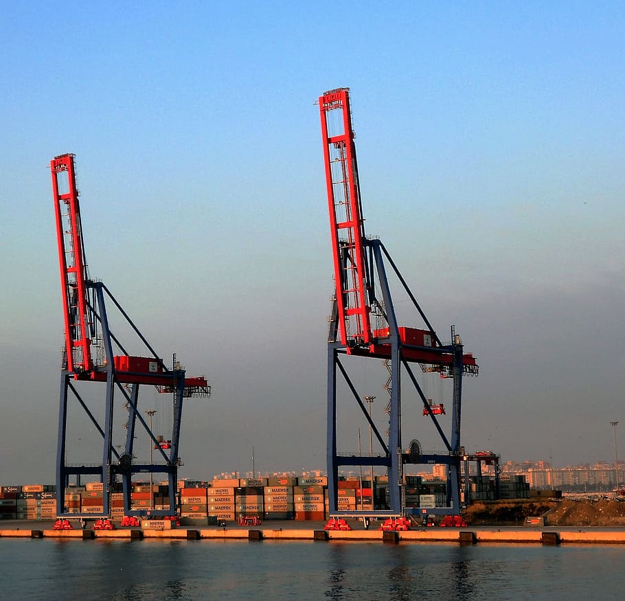 port, tackle, loading and unloading, quay, spain, industry HD wallpaper
