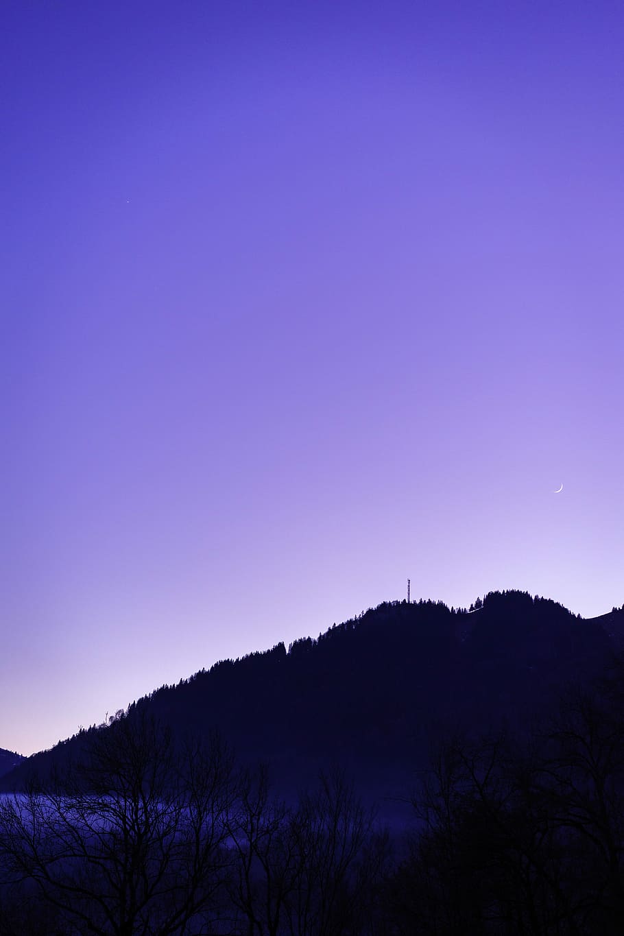 mountain and sunlight, silhouette of mountain during sunrise HD wallpaper