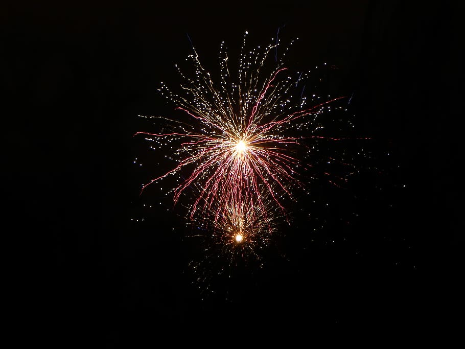 photo of fireworks, time-lapse photography of fireworks, night HD wallpaper