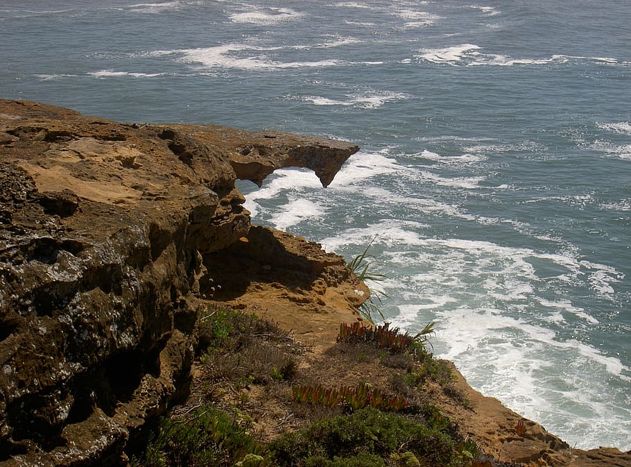 mar, cliff, costa, sea, water, beach, rock, beauty in nature HD wallpaper