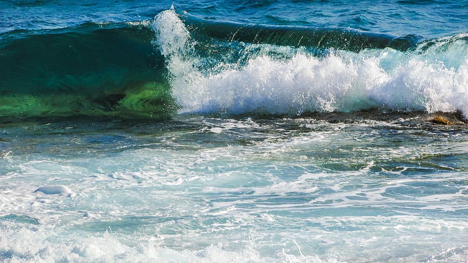 body of water, wave, smashing, foam, spray, energy, splash HD wallpaper