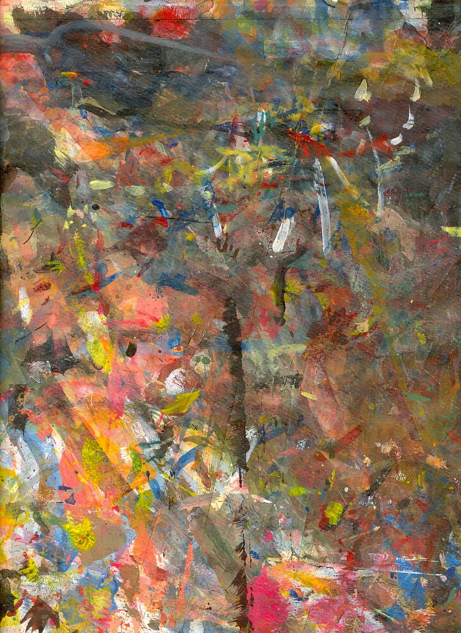 abstract painting, abstract background, color, forms, full frame HD wallpaper