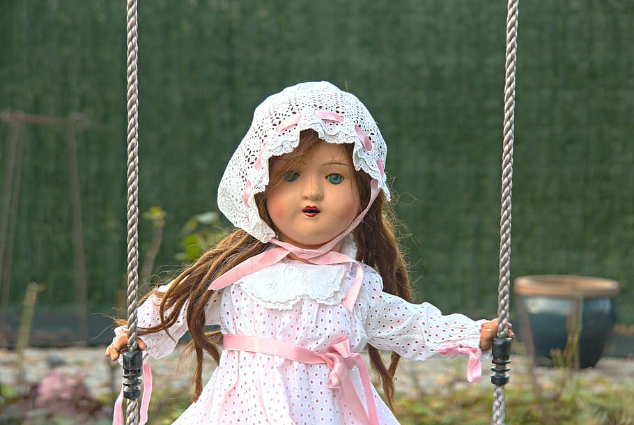 Doll, Swing, Toy, Old Fashioned, children only, childhood, girls HD wallpaper