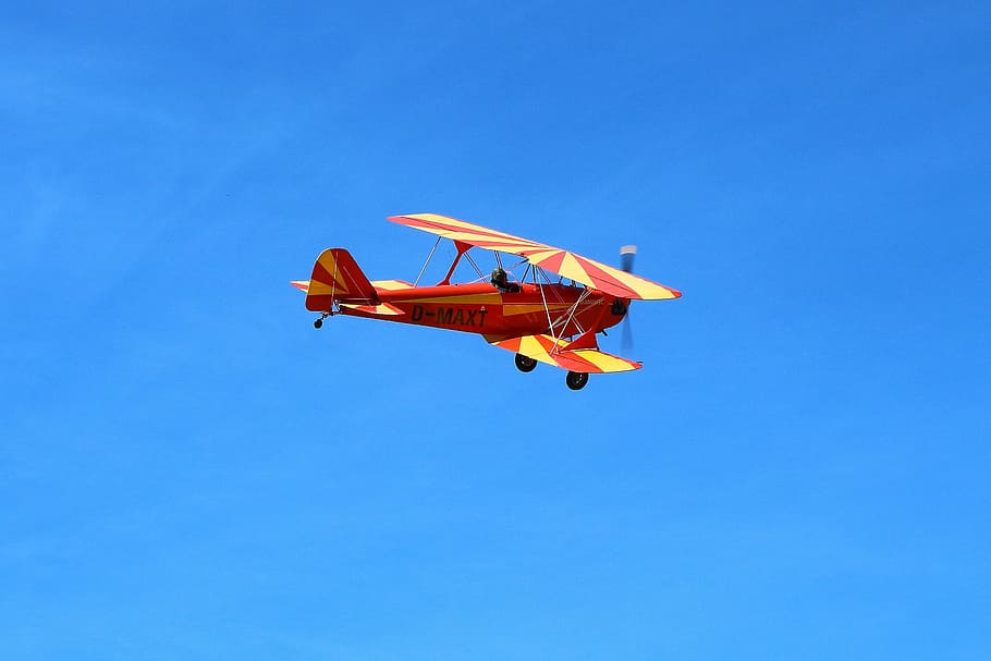 Double Decker, Oldtimer, Aircraft, propeller plane, ultra-light HD wallpaper
