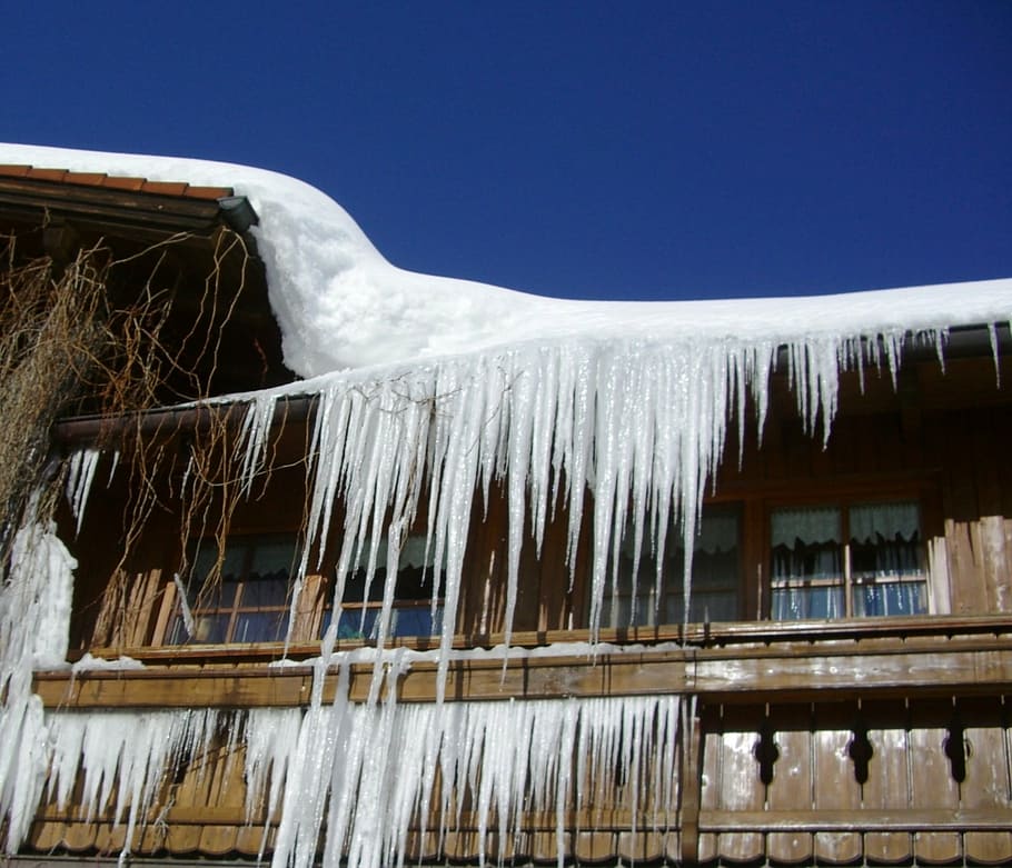 icicle, vacation, winter, snow, ice, sky, blue, cold, white HD wallpaper