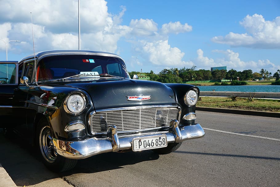 cuba, auto, oldtimer, chrome, old timer, varadero, mode of transportation HD wallpaper