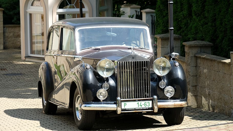 rolls-royce, black, oldtimer, auto, dare, luxury, czech republic HD wallpaper
