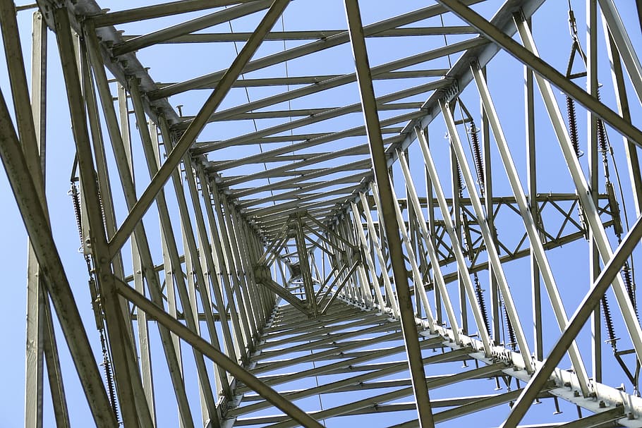 Current, Poles, strommast, power poles, electricity, high voltage HD wallpaper