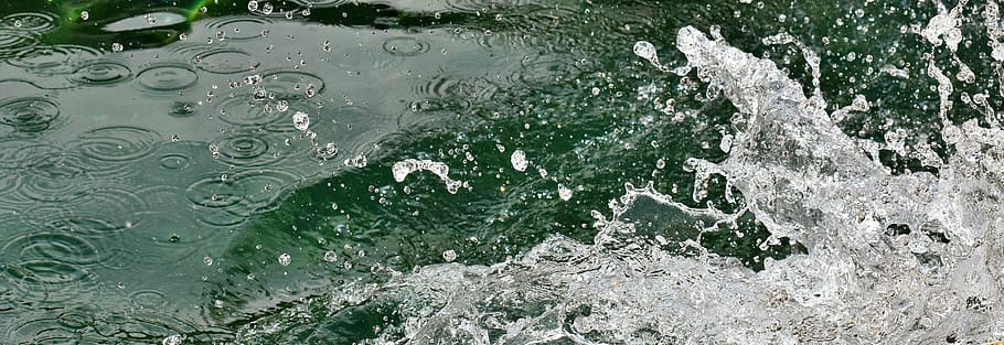 rippling body of water, inject, water splashes, drip, spray HD wallpaper