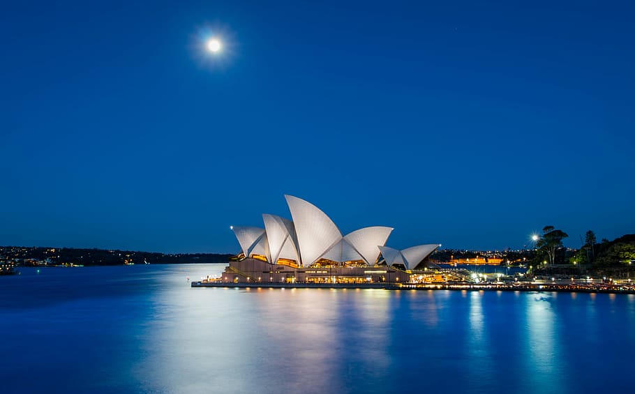 Sydney Opera House, Australia during nighttime, Sydney Opera House, HD wallpaper