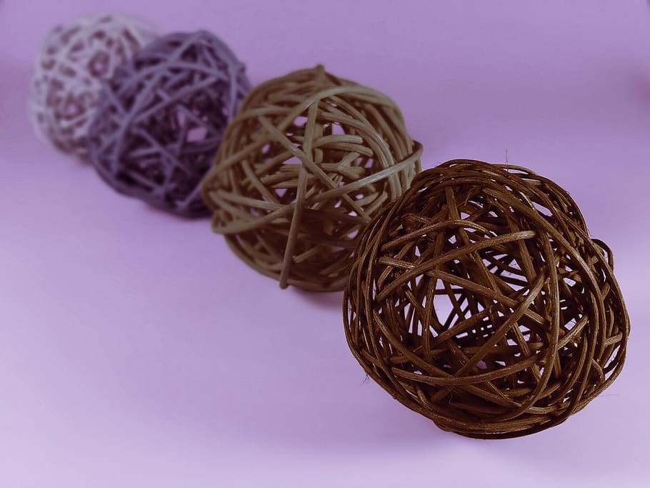 ball, colorful, braid, background, studio shot, colored background HD wallpaper