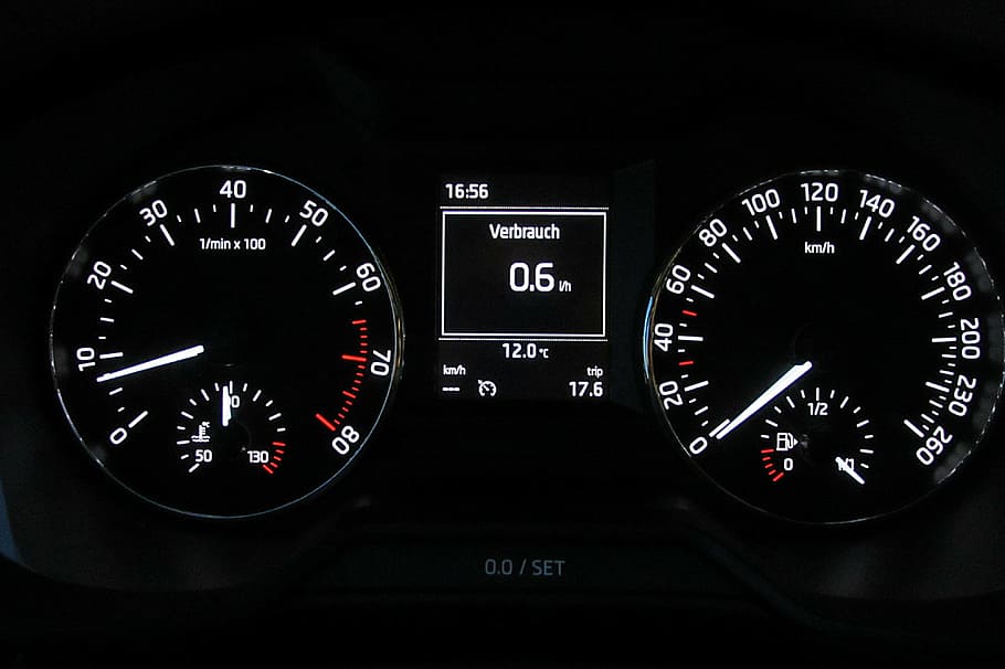 speedo, lighting, consumption, fuel consumption, tachometer