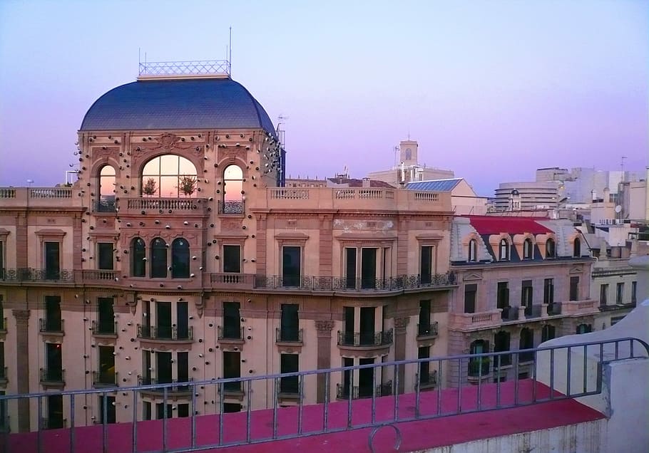Barcelona, Building, Spain, Facade, Home, mood, house facade HD wallpaper