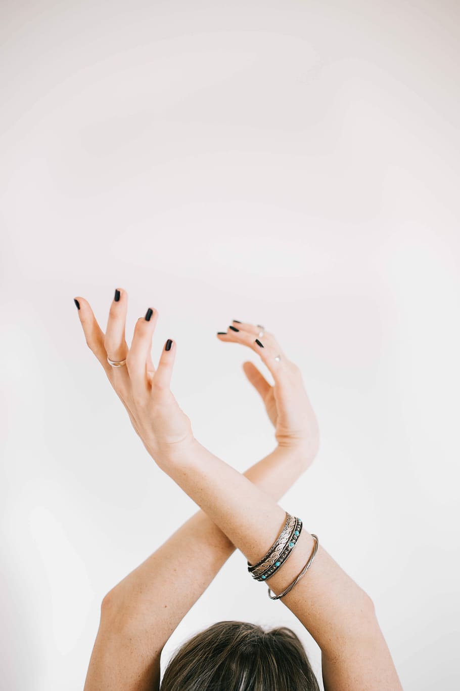 woman wearing gold and black bangles and gold ring, human Hand HD wallpaper
