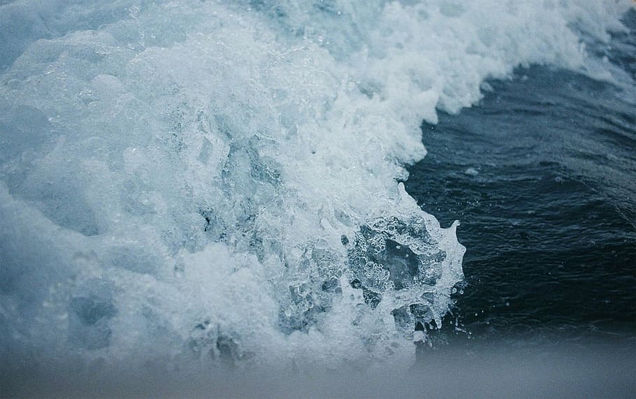 photo of tidal waves, untitled, ocean, water, splash, sea, foam HD wallpaper