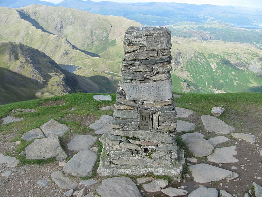 trig, point, triangulation, pillar, ordnance, survey, mountain HD wallpaper