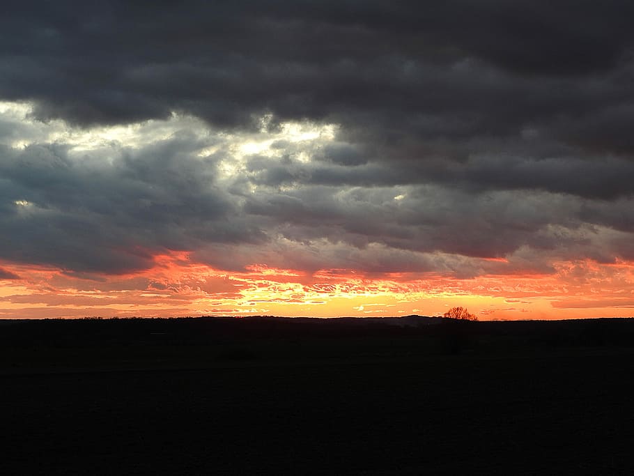 Sunset, Cloud, Formations, Evening, Sky, cloud formations, evening sky HD wallpaper