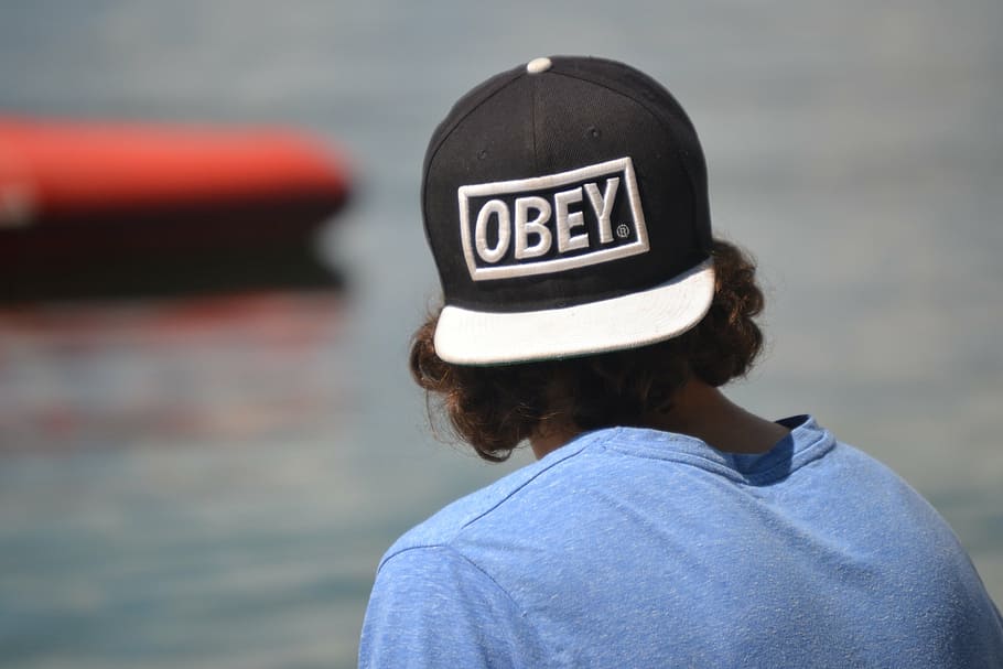 cap, boy, lake, sun, water, head, hair, men, fashionable, one person HD wallpaper
