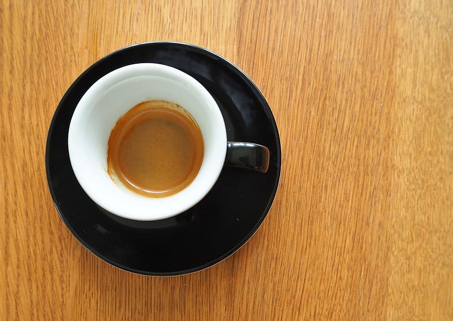 coffee, espresso, drink, cup, italian coffee, wood, background HD wallpaper