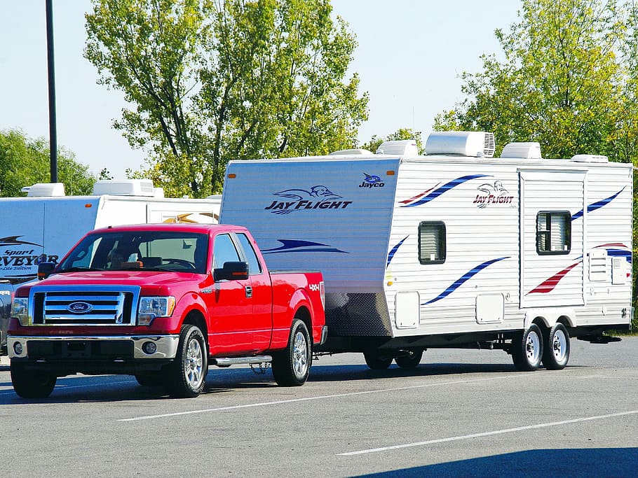 canada, caravan, pickup, hitch, holiday, traffic, transportation HD wallpaper