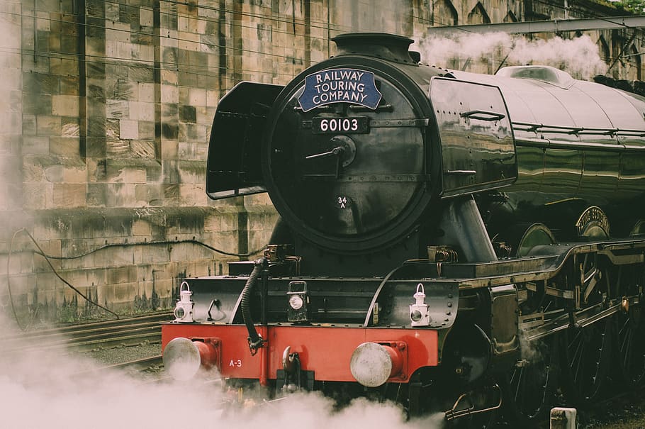 the flying scotsman, train, railway, rails, travel, track, railroad, HD wallpaper