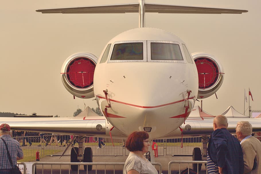 air show, stunts, tech, planes, airport, the plane, golfstream HD wallpaper