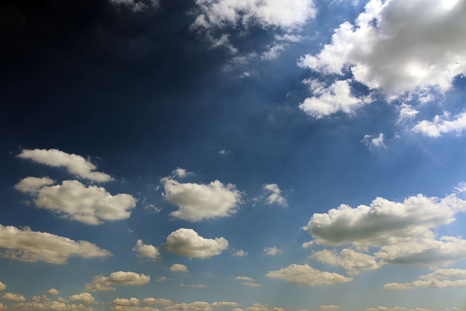 sky, clouds, cloud - sky, cloudscape, beauty in nature, blue HD wallpaper