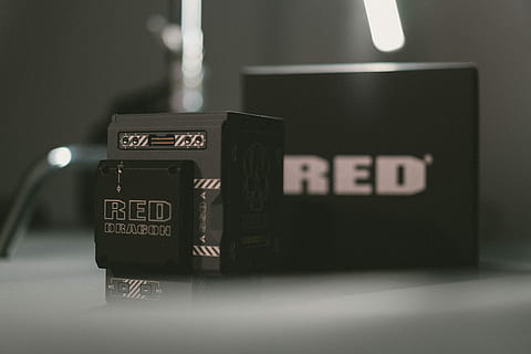 rectangular gray cordless electrical component, square black Red Dragon cordless electronic device with box HD wallpaper