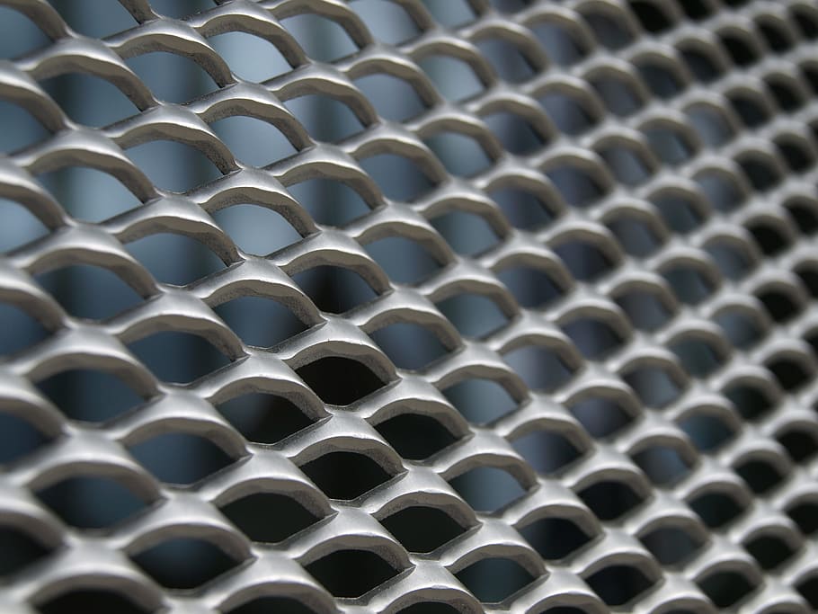 waiblingen, gallery, grid, privacy, form, metal, holes, backgrounds HD wallpaper