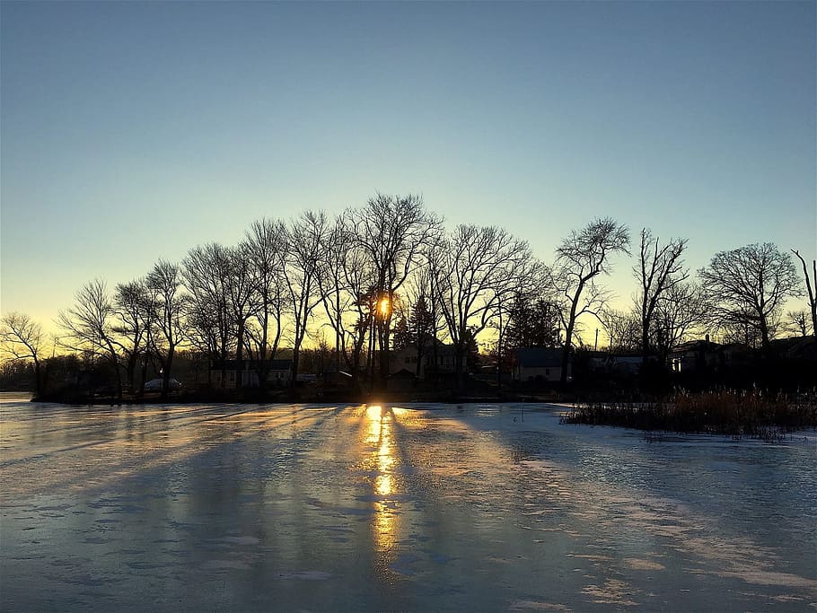 Ice, Lake, Winter, Snow, Cold, Nature, water, landscape, white HD wallpaper