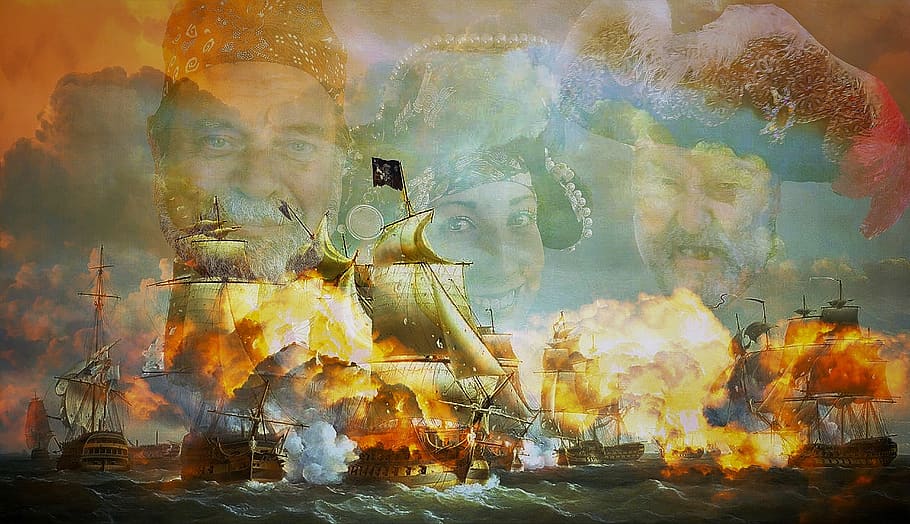 pirate, captain, corsair, ship, privateers, adventure, seafarer, HD wallpaper