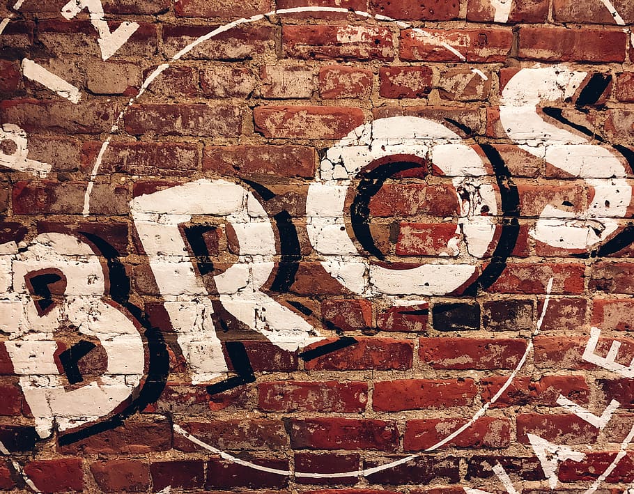 Bros illustration, untitled, wall, brick, white, red, wall - building feature HD wallpaper