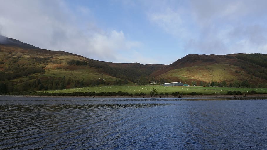 laggan locks, great glen way, scotland, loch lochy, water, mountain, HD wallpaper