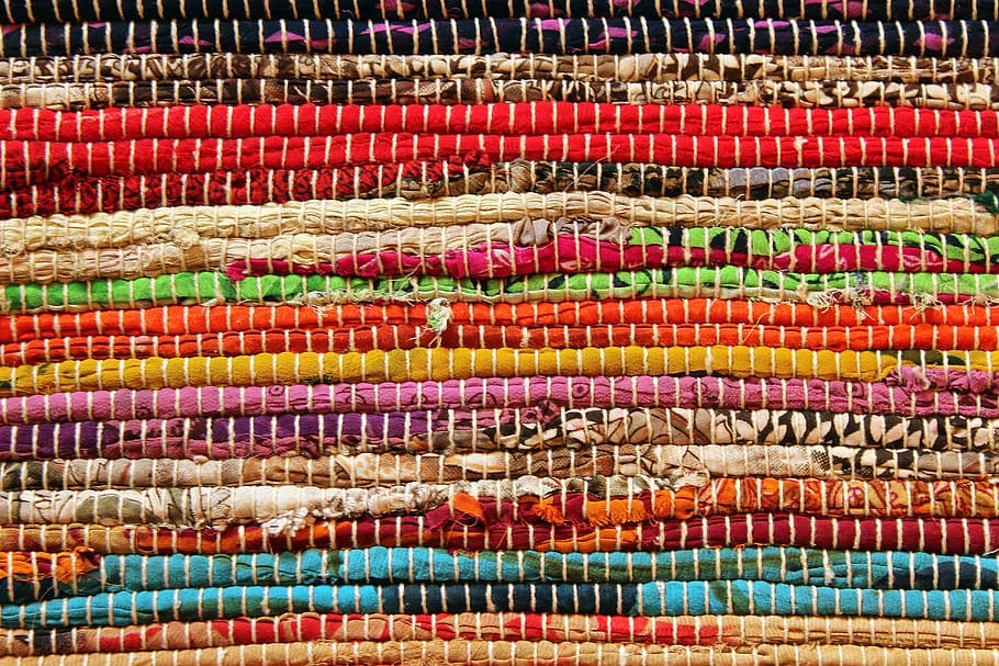 assorted-color textile lot, rug, model, texture, handcrafted, HD wallpaper