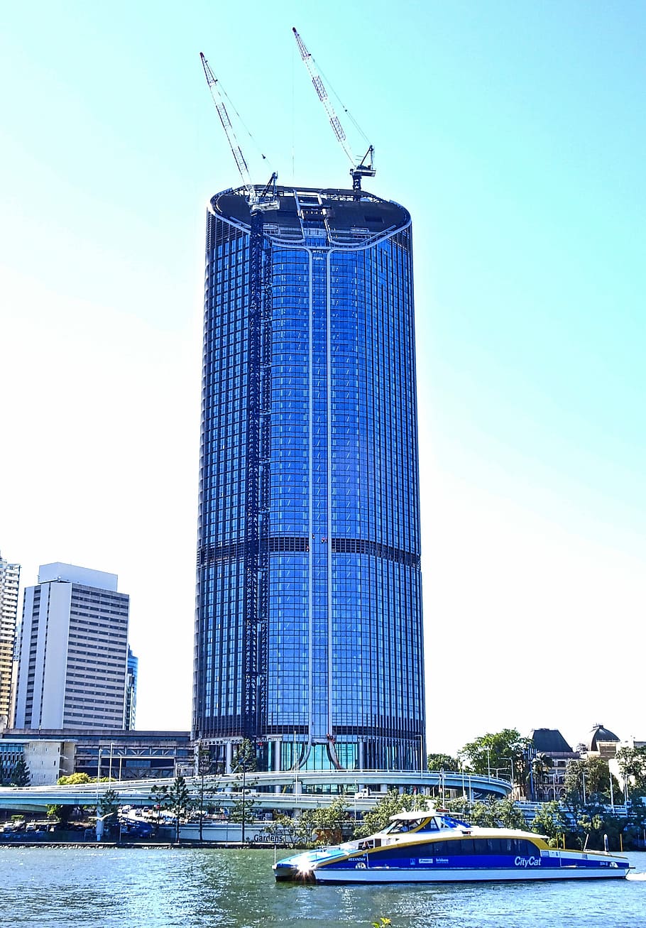 Skyscraper, Building, Modern, Offices, construction, office building HD wallpaper