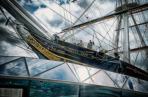 Cutty Sark, Ship, Dock, Landmark, greenwich, london, vessel HD wallpaper