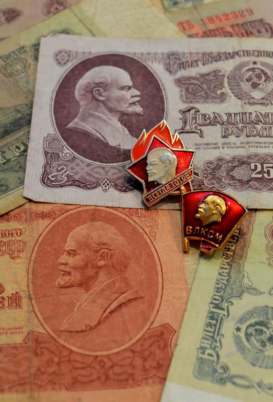 lenin, soevetskie money, soviet icon, the ussr, finance, currency, HD wallpaper