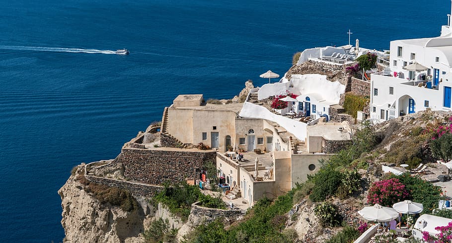 Santorini, Greece, oia, travel, summer, greek, tourism, europe, HD wallpaper