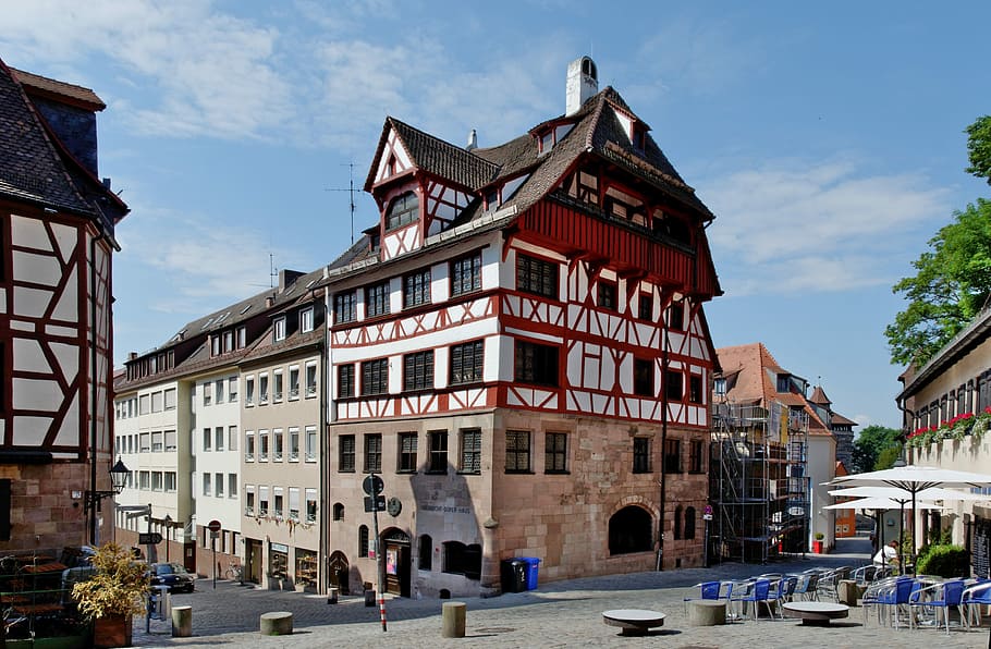 Albrecht Dürer Haus, Nuremberg, albrecht-dürer-straße, truss, HD wallpaper
