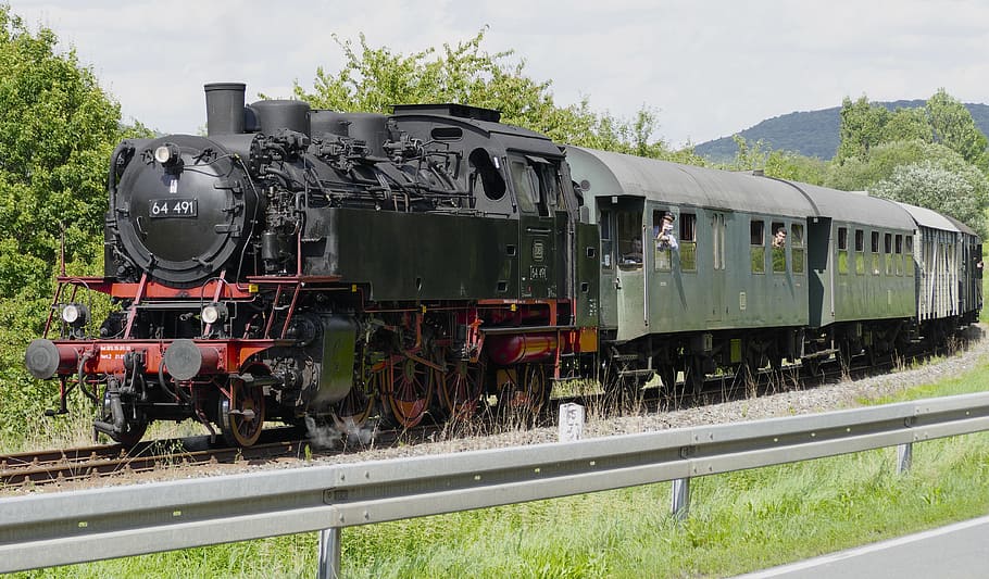 steam locomotive, steam railway, engine, museum railway, wiesenttal bahn, HD wallpaper